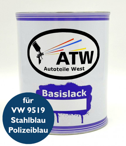 Autolack für VW 9519 Stahlblau-Polizeiblau